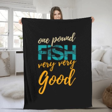 Discover Fishing Fun One Pound Fish Funny Fishing Lover Zip Fleece Blankets