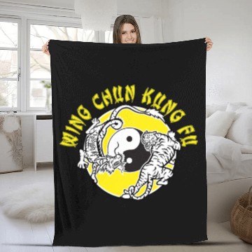 Discover Dragon Pet Wing Chun ying yang tiger Fleece Blankets