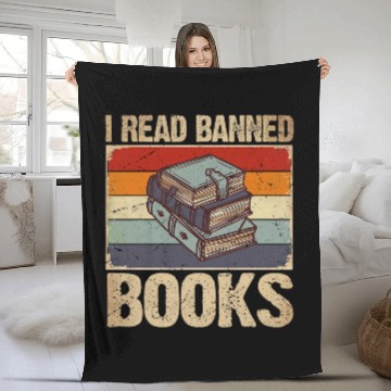 Discover Book Fun I Read Banned Books Cute Librarian freesdom Reader Nerd Men Fleece Blankets