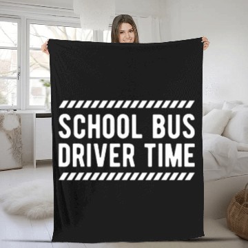 Discover School Bus Driver Time Baseball Tees Fleece Blankets