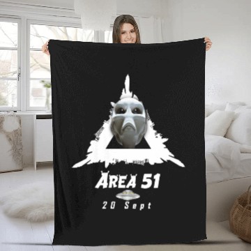Discover Aliens UFO Area 51 Alien 22 Fleece Blankets