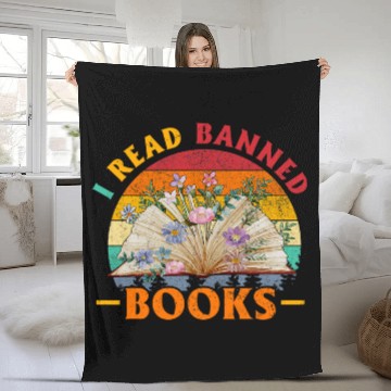 Discover Book Fun I Read Banned Books Librarian Book Lover Reading Lovers Fleece Blankets