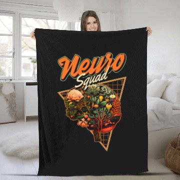 Discover Autism Puzzle Neuro Squad Neurodiversity Autism ASD ADHD Neurodivergence Fleece Blankets