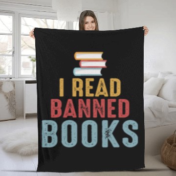 Discover Book Fun I Read Banned Books Week Librarian Freadom Reader Nerd 0 2 Zip Fleece Blankets