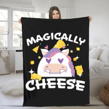 Discover Unicorn Pet Magically Cheese Cheesy Lover Mozzarella Cheddar Zip Fleece Blankets