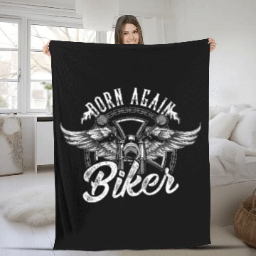 Discover Born Again Biker Angel Wings Men Motorcycle Jesus Baseball Tees Fleece Blankets