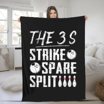 Discover Sport Bowling Strike Spare Split Bowling Baseball Tees Fleece Blankets