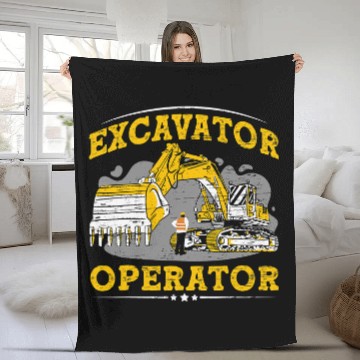 Discover Excavator Fun Operator Construction Worker Construction Site Digger Driver 1 Baseball Tees Fleece Blankets