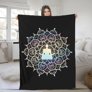 Discover Tibetan Monk Meditation Meditating Buddha Buddhist 23 Fleece Blankets