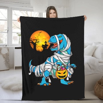 Discover Dinosaur Pet Mummy Dinosaur T rexs Pumpkin Red Moon Halloween Tree 8 Baseball Tees Fleece Blankets