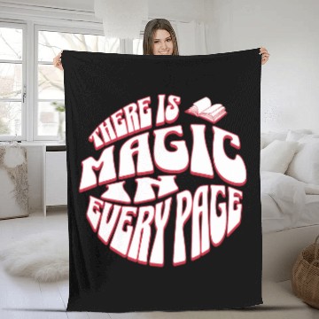 Discover Book Fun Magic on Every Page Reading Literature English Teacher Baseball Tees Fleece Blankets