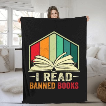 Discover Book Fun I Read Banned Books Week Librarian freesdom Reader Nerd Men 1 Fleece Blankets