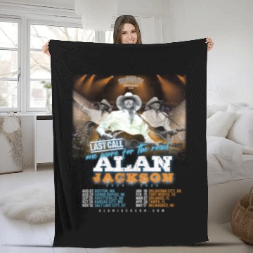 Discover Popular Alan Jackson Tour 2025 Gift For Fan 3D Fleece Blankets