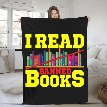 Discover Book Fun I Read Banned Books Design For Book Readers Fleece Blankets
