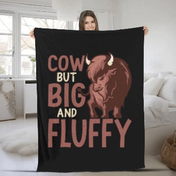 Discover Cow Pet But Big And Fluffy Buffalo Bison Lover Fleece Blankets