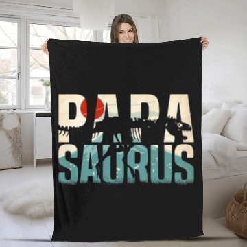 Discover Dinosaur Pet Papasaurus rexs Dad Papa Dinosaur TRex Papa Saurus 8 Fleece Blankets
