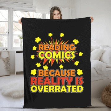 Discover Book Fun Reading Comics Bam Wow Zap Comic Fleece Blankets