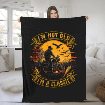 Discover I M Not Old I M A Classic Motorcycle Old Man 211 Fleece Blankets