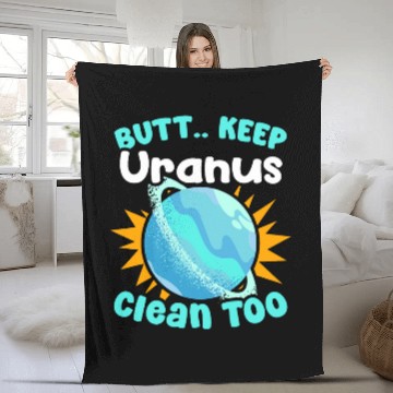 Discover Keep Uranus Clean Astronomer Space Astronomy Planet Uranus Fleece Blankets
