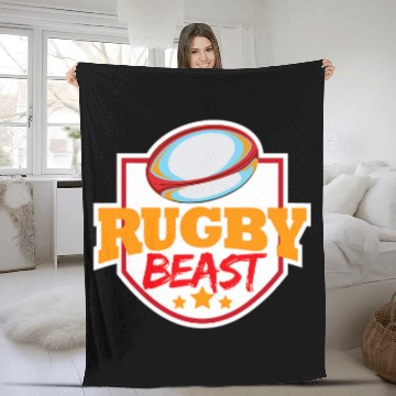 Discover Sport Rugby Beast Fleece Blankets