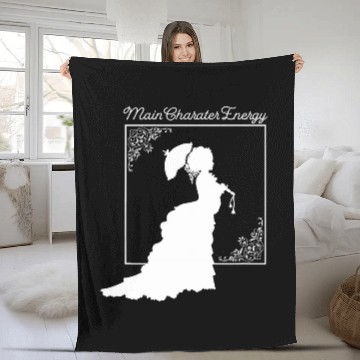 Discover Book Fun Main Character Energy Romance Book Reader Regency Baseball Tees Fleece Blankets