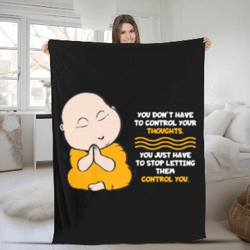 Discover Buddha Monk Namaste Control Thoughts Stop Them Buddhism Baseball Tees Fleece Blankets