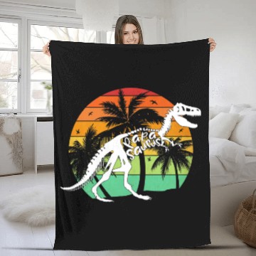 Discover Dinosaur Pet Papasaurus rexs Dad Papa Dinosaur TRex Papa Saurus 7 Fleece Blankets