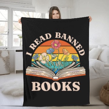 Discover Book Fun I Read Banned Books Week Librarian freesdom Reader Nerd Men 05 Fleece Blankets