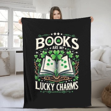 Discover Book Fun Are My Lucky Charms St Patricks Day Librarian Lovers Baseball Tees Fleece Blankets