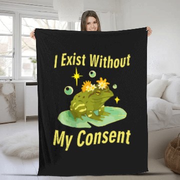 Discover Frog Pet vintages I Exist Without My Consent Existential Frog Toad Baseball Tees Fleece Blankets
