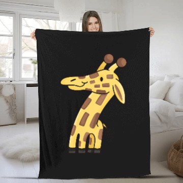 Discover Giraffe Pet th Birthday Party Animal Number Fleece Blankets