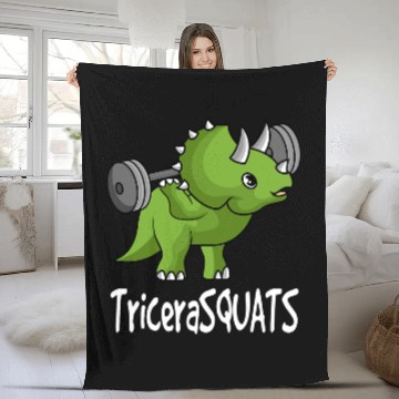 Discover Dinosaur Pet Tricerasquats Triceratops Squat Personal Trainer Baseball Tees Fleece Blankets