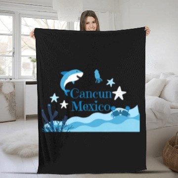 Discover Shark Pet Octopus Lover Fun Cancun Mexico Crab Squid Starfish and Baseball Tees Fleece Blankets