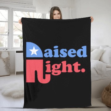 Discover Elephant Mammal Raised Right Republican Elephant Retro Style Distressed Fleece Blankets