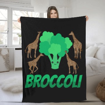 Discover Giraffe Pet Eating Broccoli Baseball Tees Fleece Blankets