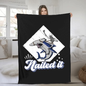 Discover Shark Pet Nailed It Hammerhead Shark 1 Baseball Tees Fleece Blankets