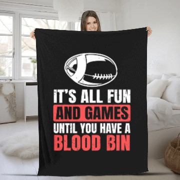 Discover Sport Rugby Design for a Rugby Teammate Fleece Blankets
