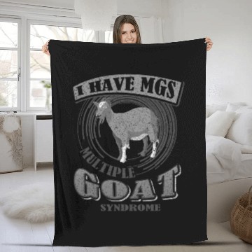 Discover Goats Pet Have MGS Multiple Goats Syndromes Funny Fleece Blankets