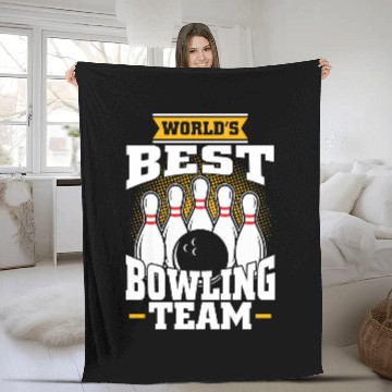Discover Sport Bowling team skittles bowler120 Fleece Blankets