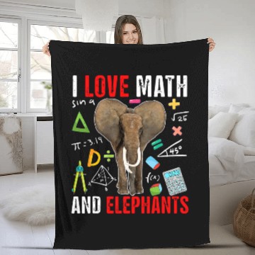 Discover Elephant Mammal I Love Math And Elephants Funny Math Lover Elephant Zoo Baseball Tees Fleece Blankets