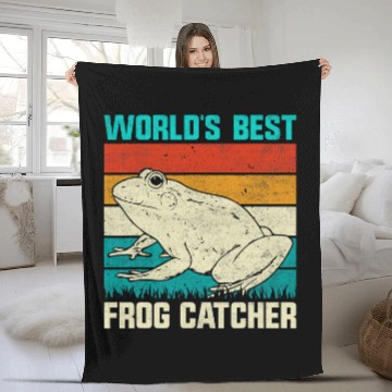 Discover Frog Pet Worlds bests Frog Catcher Retro vintages Style Frog Lover Baseball Tees Fleece Blankets