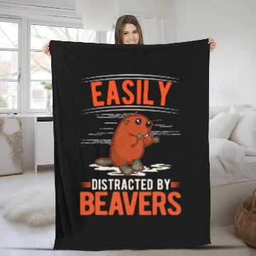 Discover Beaver Pet Easily distracted by Beavers 10 Fleece Blankets
