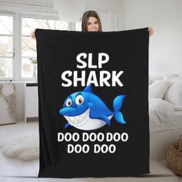 Discover Shark Pet Pediatric Speech Therapy Cute SLP Shark Therapist 1 Baseball Tees Fleece Blankets