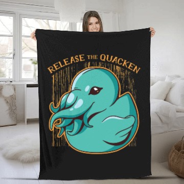 Discover Squid Pet Duck Gift Funny rubber duck Cthulhu kraken squid octopus design Baseball Tees Fleece Blankets