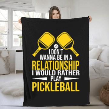 Discover Sport Pickleball I would rather play Pickleball Pickleball Fleece Blankets
