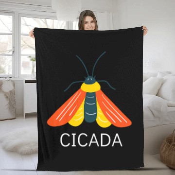 Discover Cicada 2024 Insect Bug Colorful Entomology Entomologist Baseball Tees Fleece Blankets