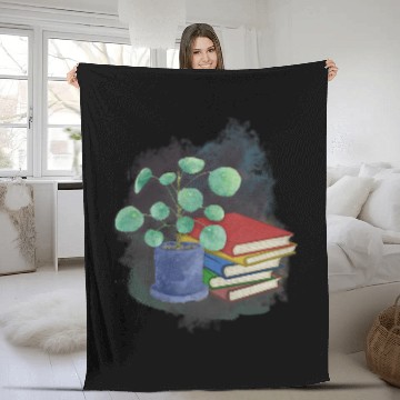 Discover Book Fun Library Books Bohemian Plant Reading Book Librarian Fleece Blankets