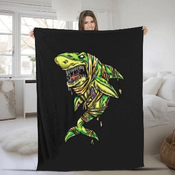 Discover Shark Pet Mummy Shark Boys Halloween 3 Zip Fleece Blankets