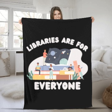 Discover Book Fun Libraries Are For Everyone Librarian Reader Reading Fleece Blankets