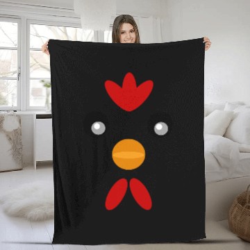 Discover Chicken Pet Face Cute Funny Fleece Blankets